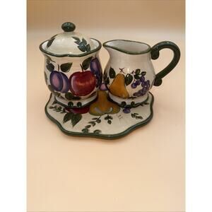 Home Trends Granada Cream and Sugar/trivet 4-piece set excellent